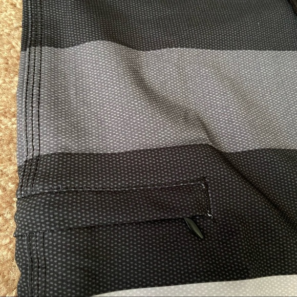 Burnside Board Shorts Striped Drawstring Swim Trunks - Picture 3 of 8